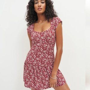 Reformation Olencia Dress - Red Floral - Size 2